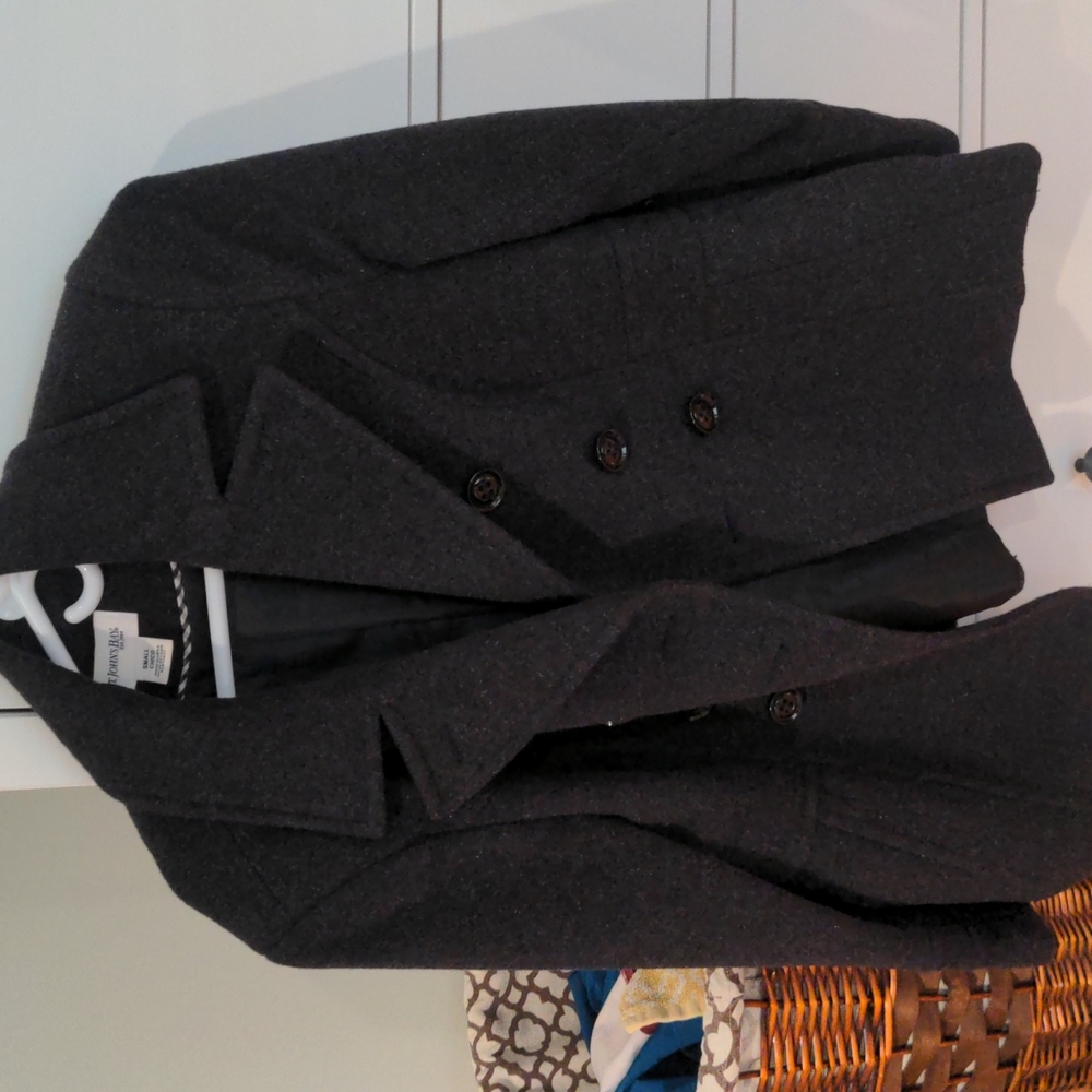 St John bay gray peacoat size small